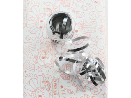 Clairefontaine Bobine de ruban cadeau, métallique, argent