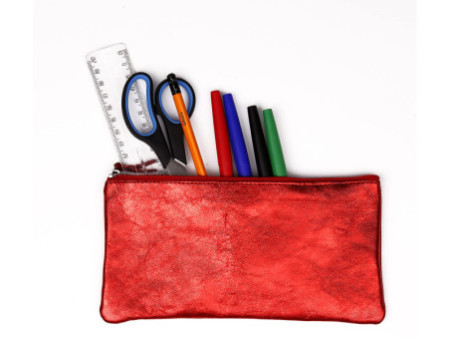 Clairefontaine Trousse CUIRISÉ, cuir, rectangulaire, rouge