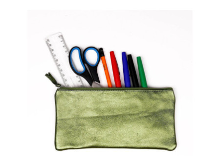 Clairefontaine Trousse CUIRISÉ, cuir, rectangulaire, vert