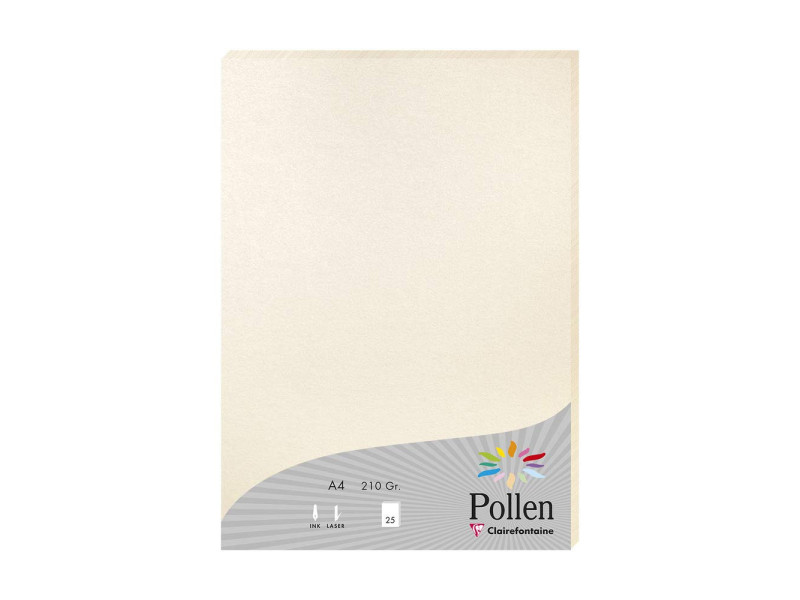 Pollen by Clairefontaine Papier A4, ivoire irisé