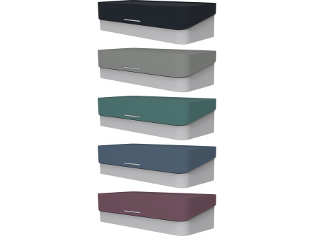 helit Organiseur de bureau portable, gris clair