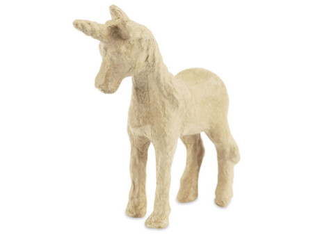 décopatch Support en papier mâché 'Licorne 2', 165 mm