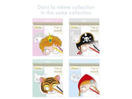 My Mandarine Carnet de coloriage Graffy Pop Mask 'Boy'