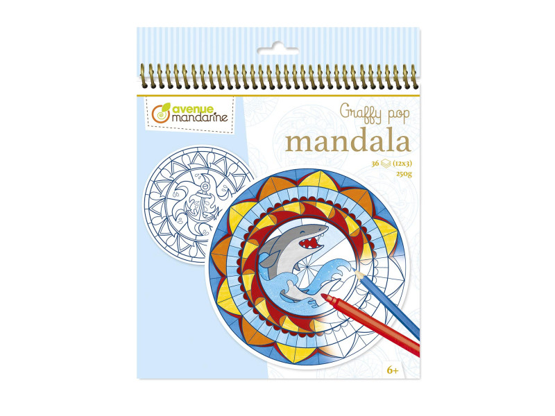 My Mandarine Carnet de coloriage 'Graffy Pop Mandala'