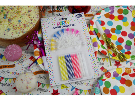 Clairefontaine Bougie d'anniversaire, rayée couleur/blanc
