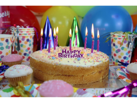 Clairefontaine Bougie d'anniversaire, rayée rose/blanc