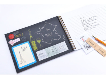 Clairefontaine Album de voyage AGE BAG, A4 paysage, tabac
