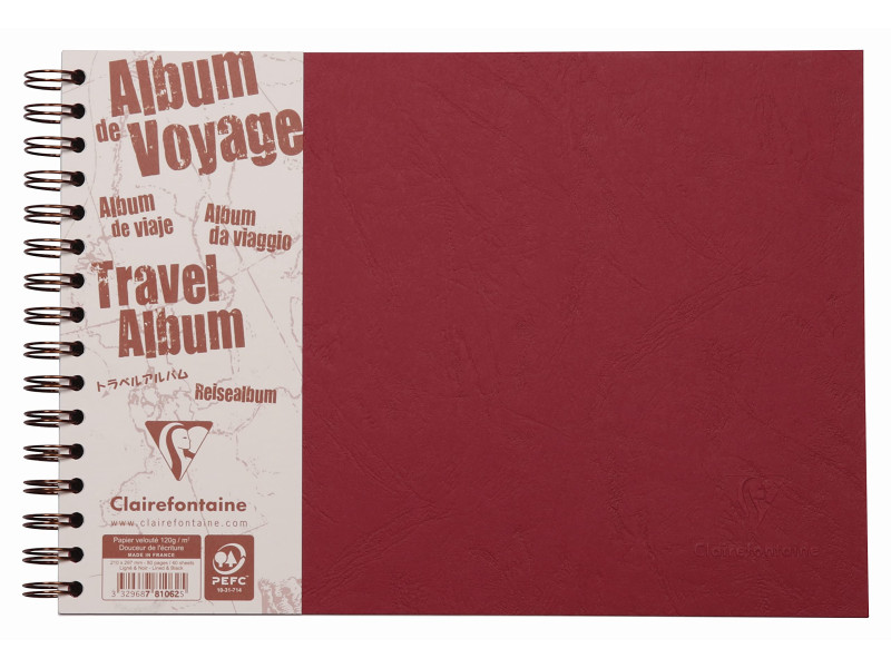 Clairefontaine Album de voyage AGE BAG, A4 paysage, rouge