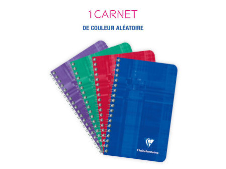 Clairefontaine Carnet à spirale, 75 x 120 mm, uni