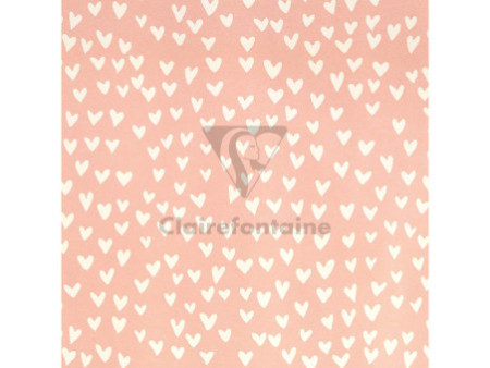 Clairefontaine Papier cadeau 'Tiny Rolls coeurs roses'