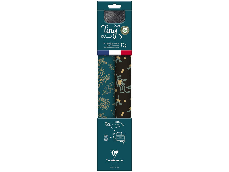 Clairefontaine Set de papiers cadeau de Noël 'Tiny Rolls'