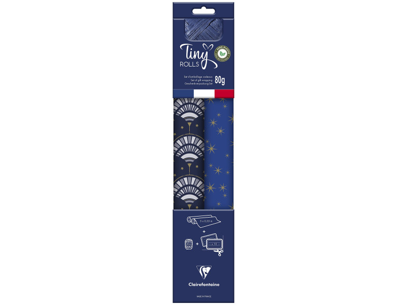 Clairefontaine Set de papiers cadeau de Noël 'Tiny Rolls'