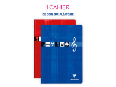 Clairefontaine Cahier piqûre Musique & Chant, A4, 96 pages