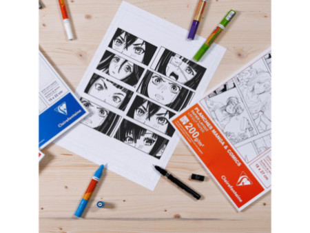 Clairefontaine Bloc de papier Layout MANGA ILLUSTRATIONS, A3