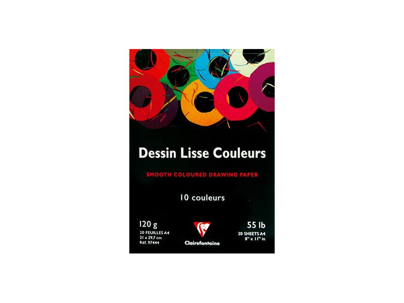 Clairefontaine Bloc de papier couleur MAYA, A4, 20 feuilles