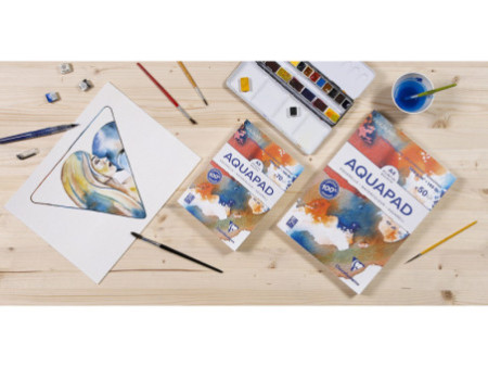 Clairefontaine Bloc de papier aquarelle AQUAPAD, 300 g/m2,A3