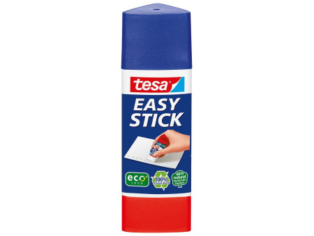 tesa ecoLogo Easy Stick Bâton de colle, 25 g, présentoir cmp