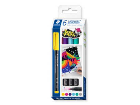 STAEDTLER Marqueur permanent 317M Lumocolor, étui de 6