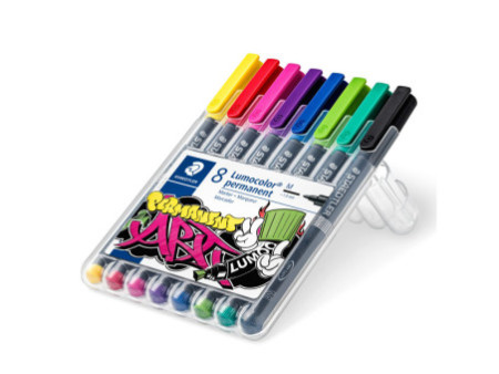 STAEDTLER Marqueur permanent 317M Lumocolor, étui de 8