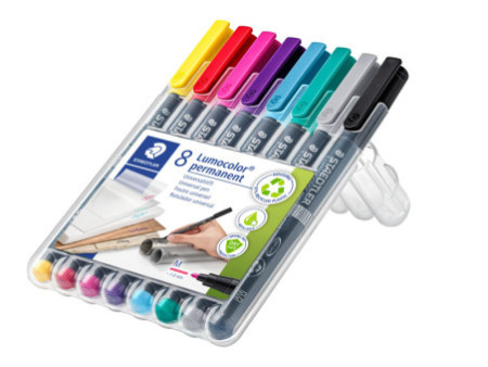 STAEDTLER Marqueur permanent 317M Lumocolor, étui de 8