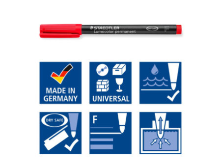 STAEDTLER Marqueur permanent 318F Lumocolor, étui de 14