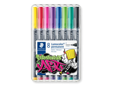 STAEDTLER Marqueur permanent 318F Lumocolor, étui de 8