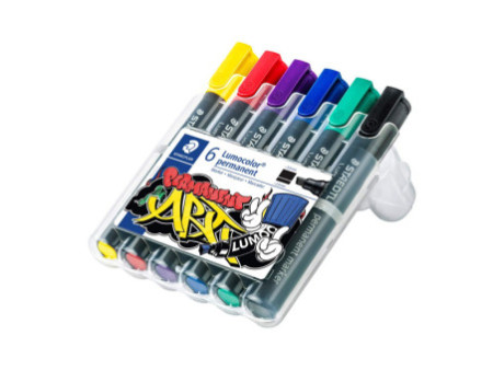 STAEDTLER Marqueur permanent 350 Lumocolor, étui de 6