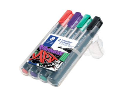 STAEDTLER Marqueur permanent 352 Lumocolor, étui de 4