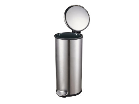 helit Poubelle à pédale 'the zinc', 12 litres, argent