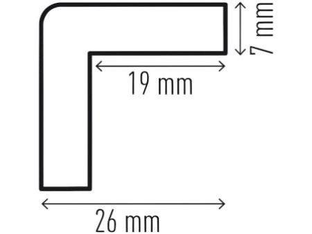 DURABLE Profilé de protection des angles C19, longueur: 1 m