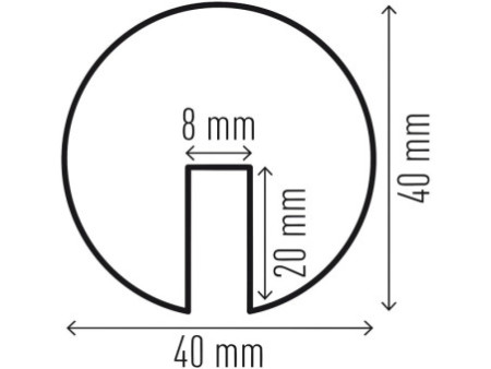 DURABLE Profilé de protection d'arêtes E8R, longueur: 1 m