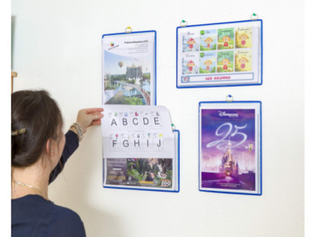 djois by tarifold Porte brochures, A4 paysage, bleu