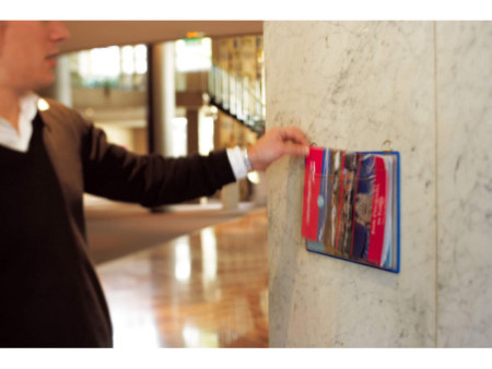 djois by tarifold Porte brochures, A4 paysage, bleu