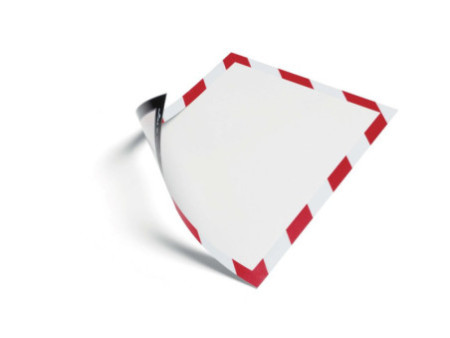 DURABLE Cadre magnétique SECURITY, format A4, rouge/blanc