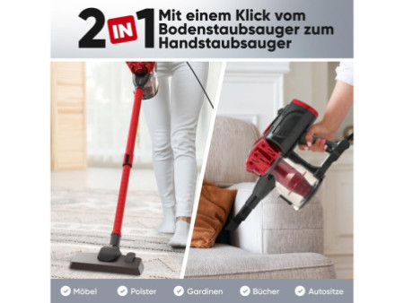 BOMANN Aspirateur main/balai BS 6072, anthracite/rouge