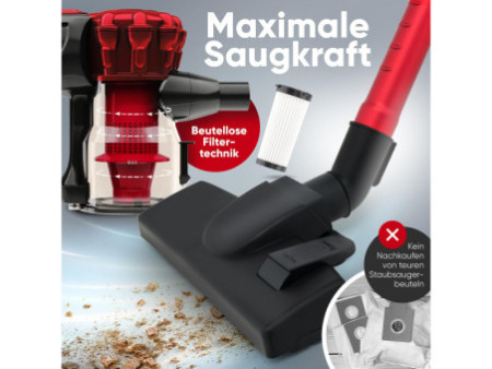BOMANN Aspirateur main/balai BS 6072, anthracite/rouge