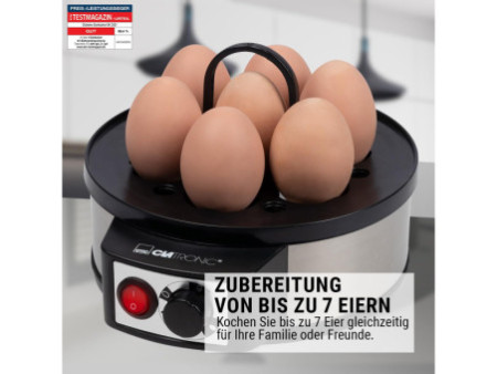 CLATRONIC Cuiseur à oeufs EK 3321, inox / noir