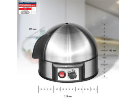 CLATRONIC Cuiseur à oeufs EK 3321, inox / noir