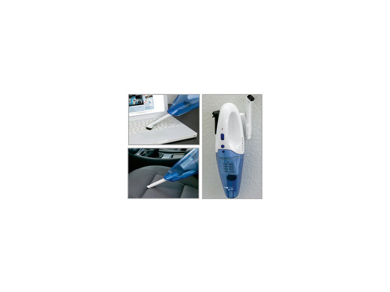 CLATRONIC Aspirateur à main sans fil AKS 828, blanc/bleu