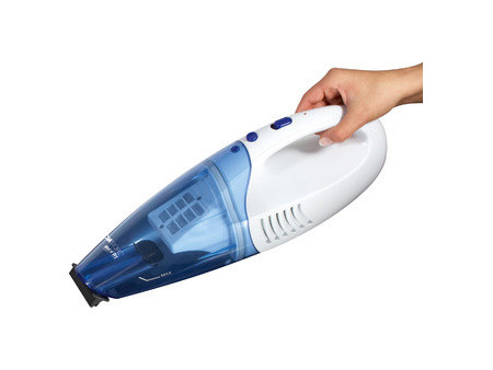 CLATRONIC Aspirateur à main sans fil AKS 828, blanc/bleu