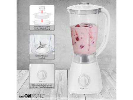 CLATRONIC mixeur blender universel UM 3470, 500 watts, blanc