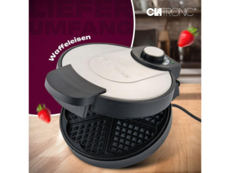 CLATRONIC Gauffrier WA 3492, acier inoxydable/noir