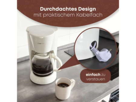 CLATRONIC Machine à café KA 3473, blanc