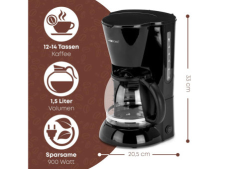 CLATRONIC Cafetière électrique KA 3473, noir