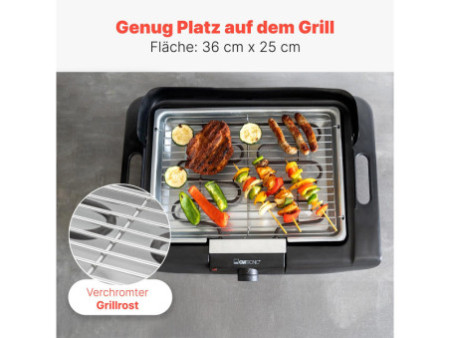 CLATRONIC Grill de table-barbecue BQ 3507, noir
