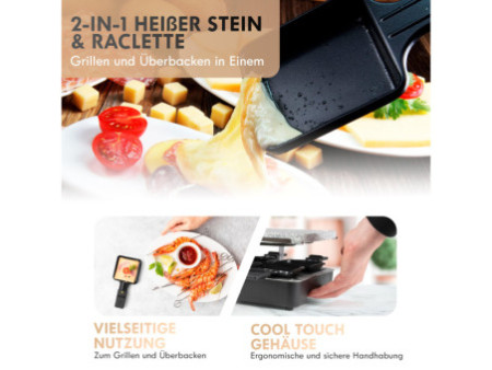CLATRONIC Four à raclette RG 3518, avec pierre de cuisson