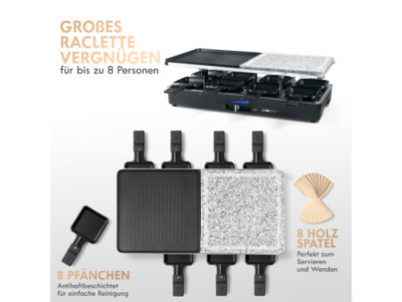 CLATRONIC Four à raclette RG 3518, avec pierre de cuisson