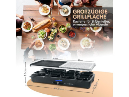CLATRONIC Four à raclette RG 3518, avec pierre de cuisson