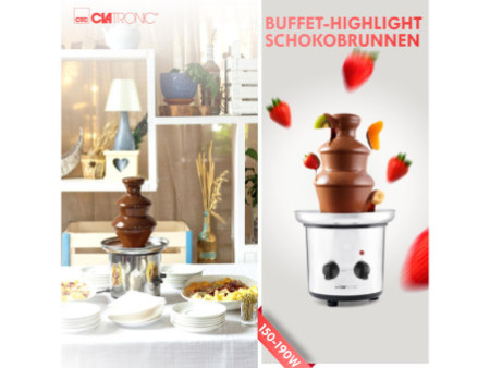 CLATRONIC Fontaine à chocolat SKB 3248, acier inoxydable