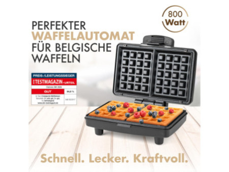 CLATRONIC Gaufrier WA 3606, noir/acier inoxydable